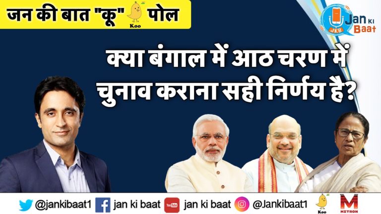 जन की बात “कू” पोल- क्या बंगाल में आठ चरण में चुनाव कराना सही निर्णय है?