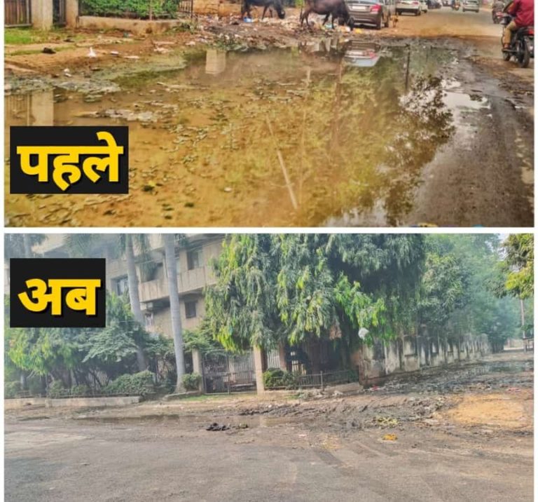 प्रदीप भंडारी के ट्वीट के बाद स्वछ हुई ग्वालियर सिटी सेंटर की आयकर विभाग रोड, कई महीनों से जमा था कचरा