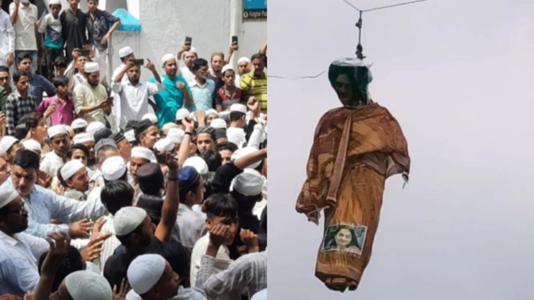 प्रदर्शनकारियों ने कर्नाटक में फंदे से लटकाया नूपुर शर्मा का पुतला, आरोपियों की तलाश में जुटी पुलिस