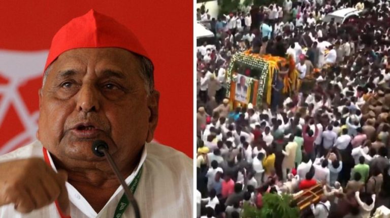 पंचतत्व में विलीन हुए मुलायम सिंह यादव, बेटे अखिलेश ने दी  मुखाग्नि