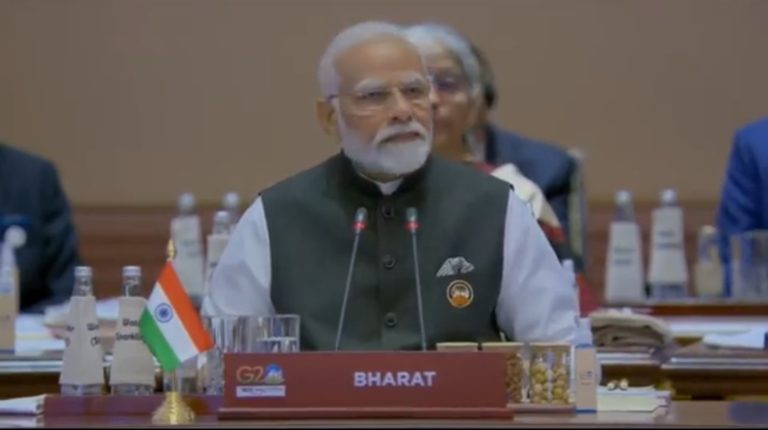 G-20 Summit: पीएम मोदी के सामने रखी BHARAT लिखी नेमप्लेट