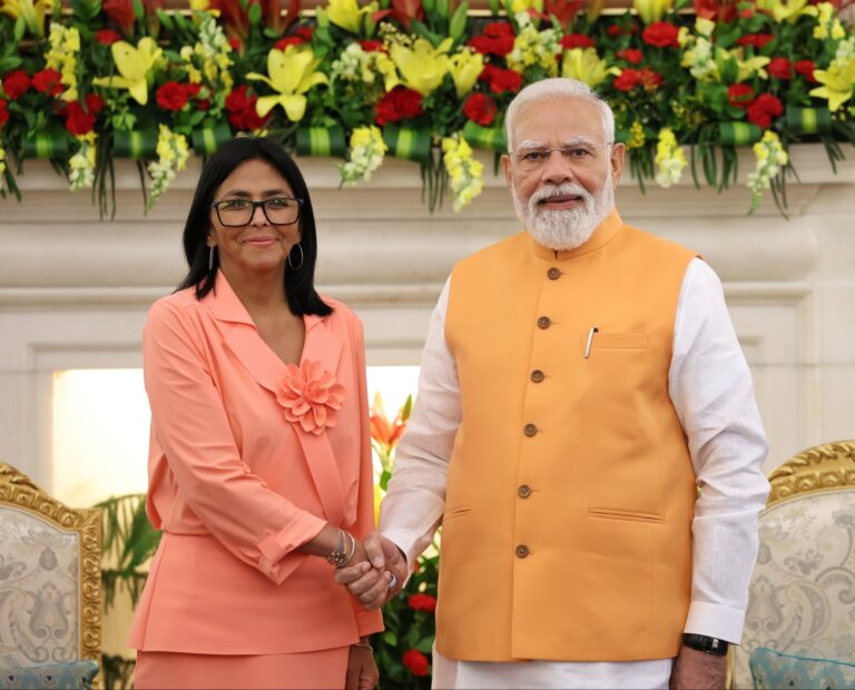 भारत दौरे पर वेनेजुएला की कार्यवाहक राष्ट्रपति डेल्सी रोड्रिगेज, पीएम मोदी से की मुलाकात; इन अहम मुद्दों पर हुई चर्चा